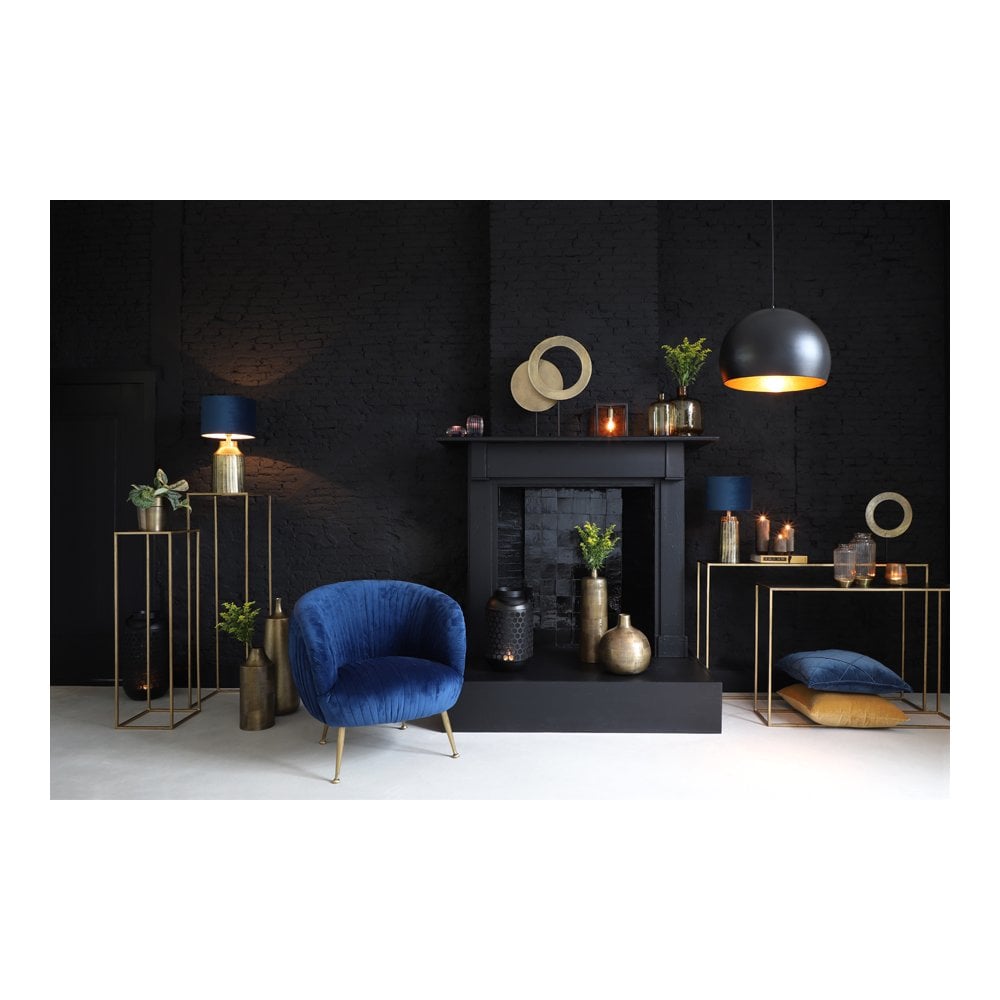 Hanging Lamp Ø56X40 Cm Jaicey Matted Black-Gold