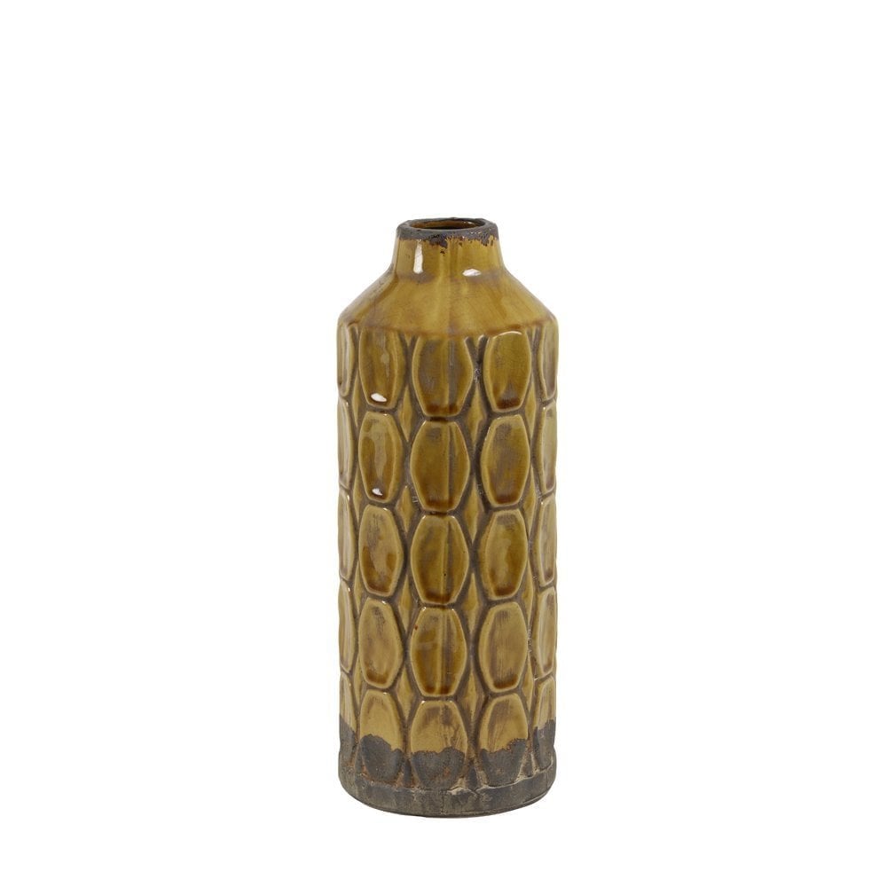 Vase Deco 13.5x34.5cm Baluran Ocher Brown