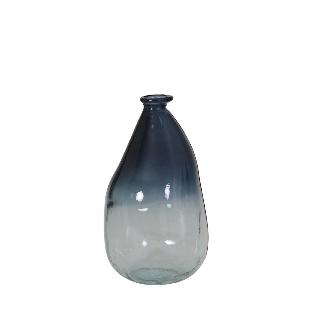 Vase 21x36cm Fitoria Glass Blue-Clear