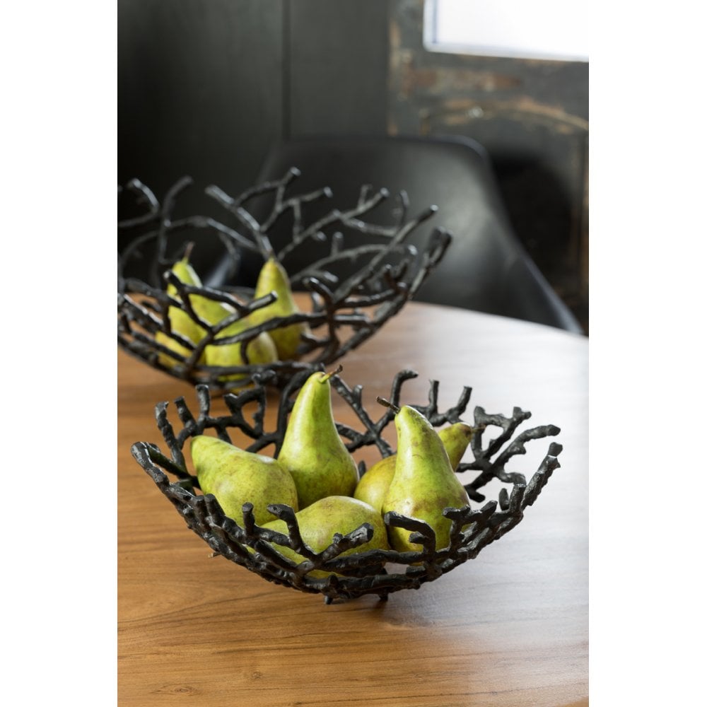 Fruit Bowl 45x18.5cm Rahmi Matted Black