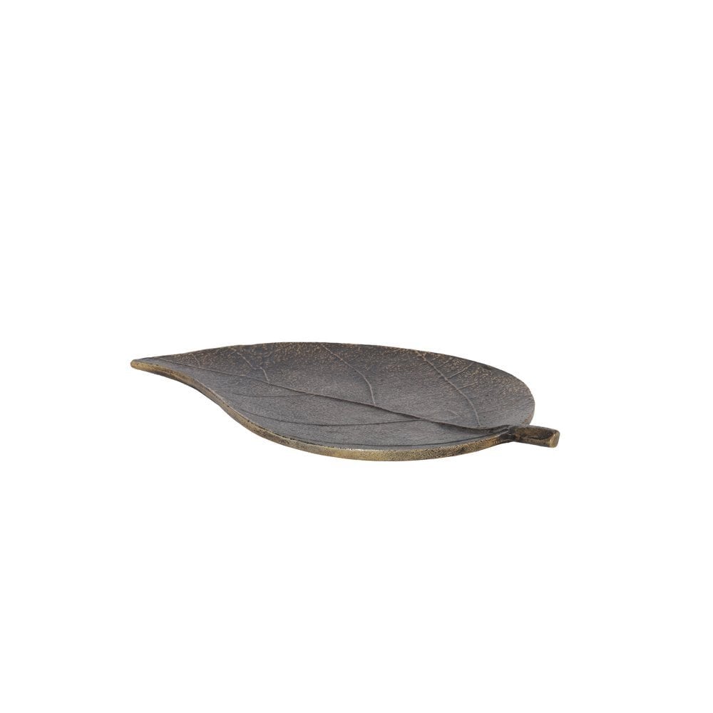 Dish 24.5x14.5x1.5cm Leaf Antique Bronze