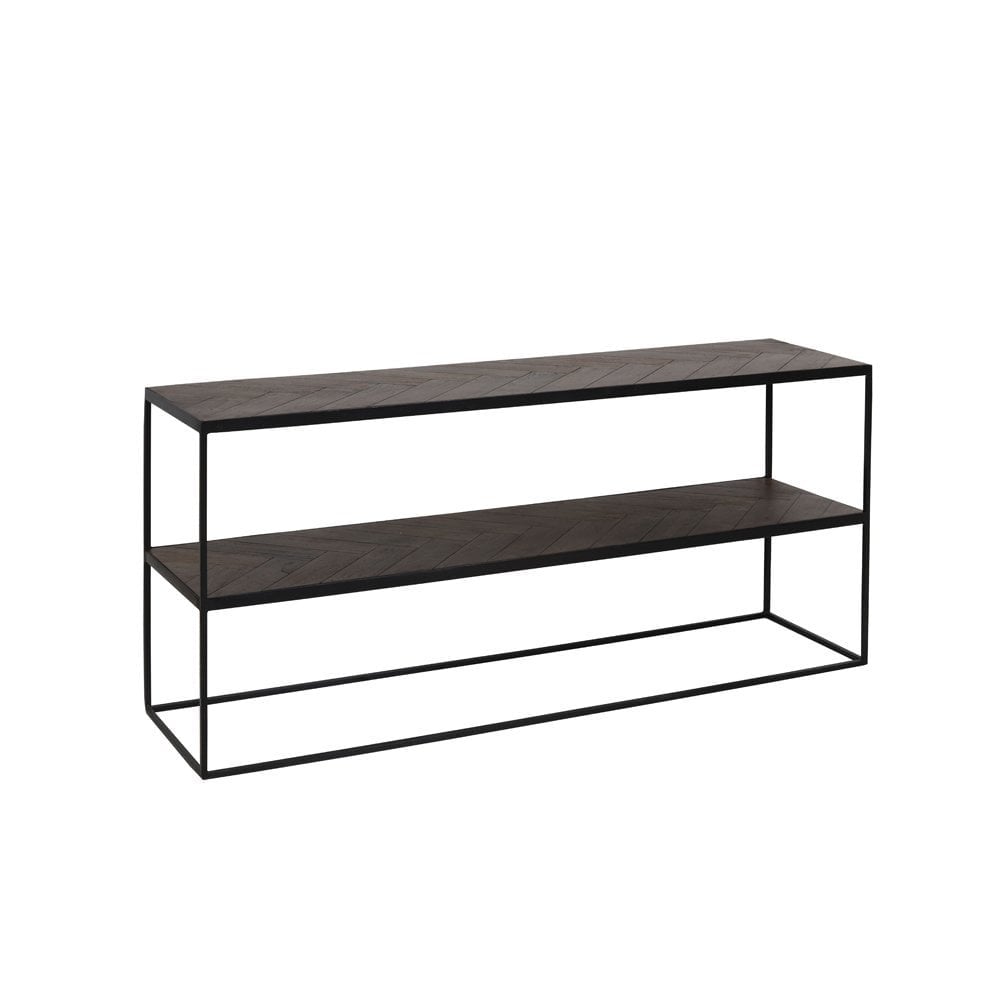 Console 150x40x70cm Chisa Wood Brown-Black