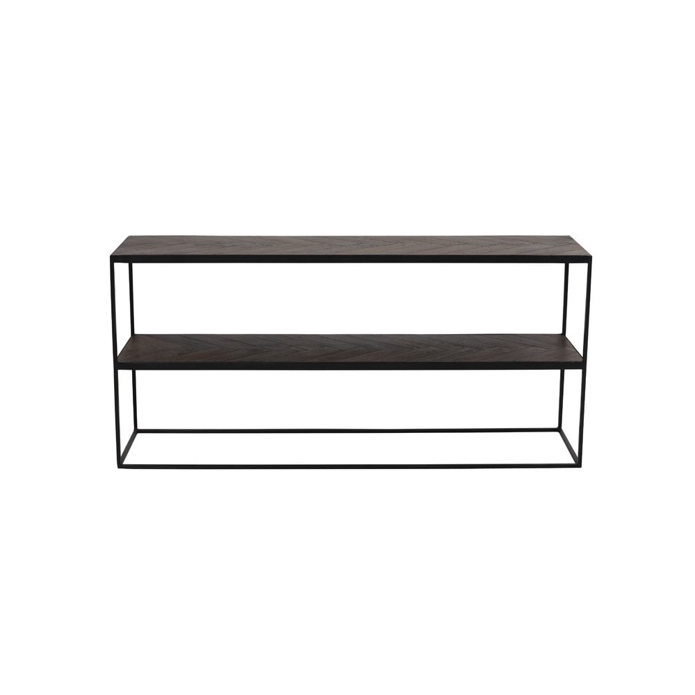 Console 150x40x70cm Chisa Wood Brown-Black