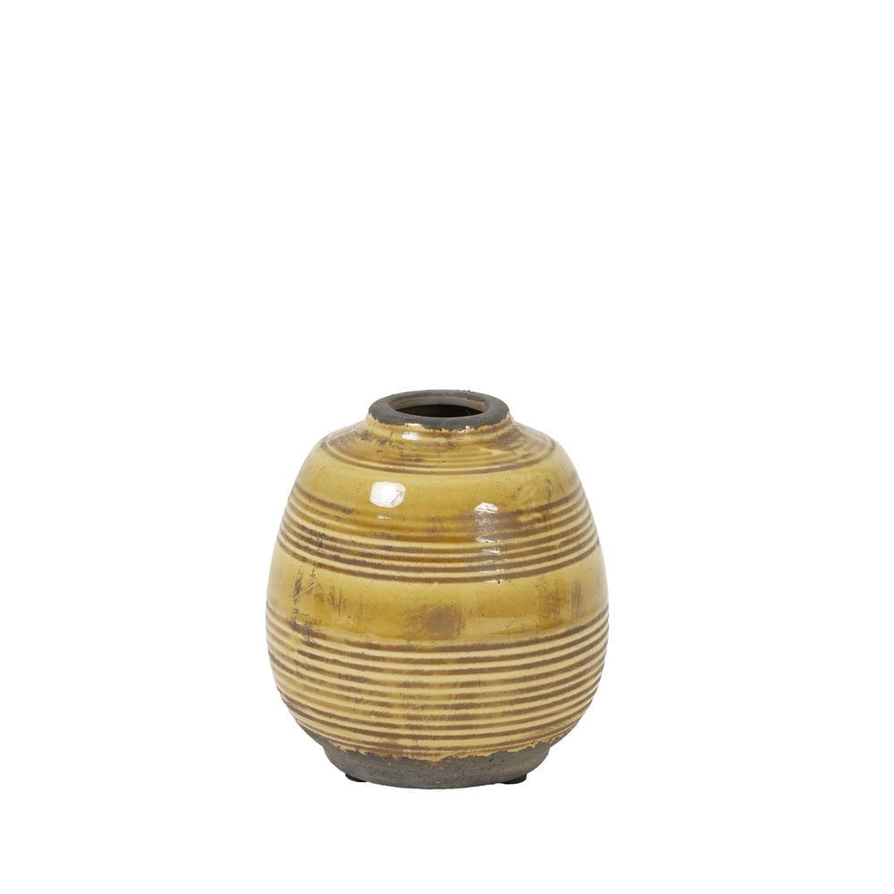 Vase Deco 13x14cm Sinabung Ceramics Ocher