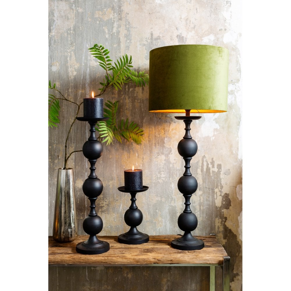 Candle Holder 17x48cm - Lesane Matted Black