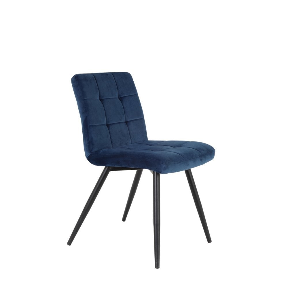 Dining Chair 49x57x84cm Olive Velvet Blue