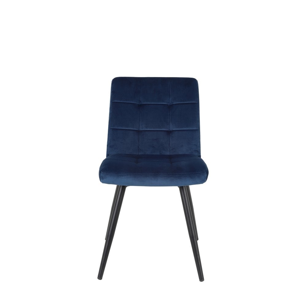 Dining Chair 49x57x84cm Olive Velvet Blue