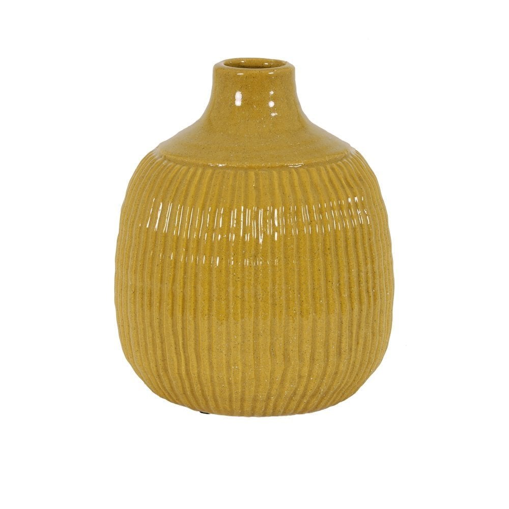 Vase Deco 21x26cm Salvada Shiny Ocher