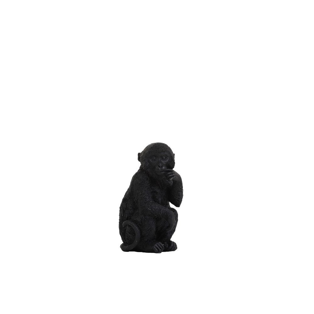 Ornament 6x5.5x11cm Monkey Black