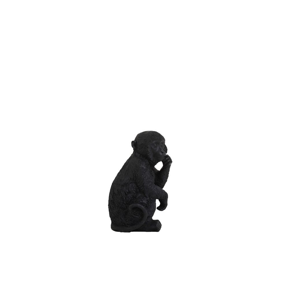 Ornament 6x5.5x11cm Monkey Black