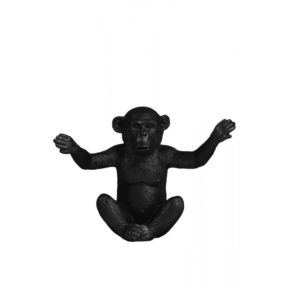 Ornament Set of 3 28.5x8x14cm Monkey Black