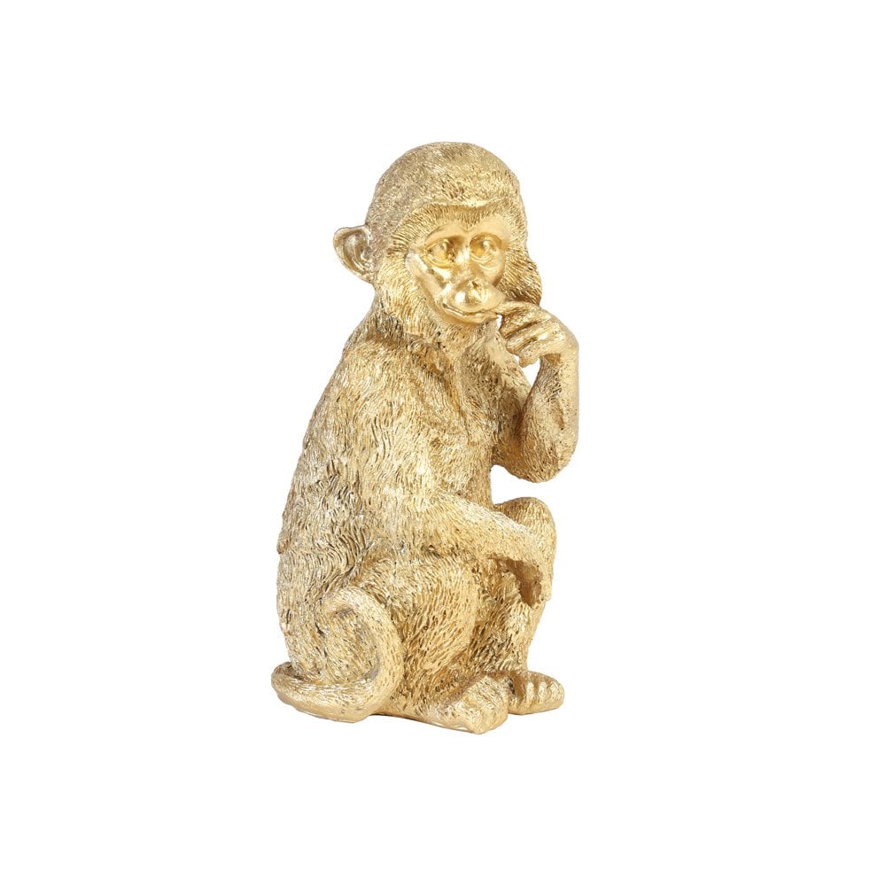 Wall Ornament 9.5x8.5x19.5cm Monkey Gold