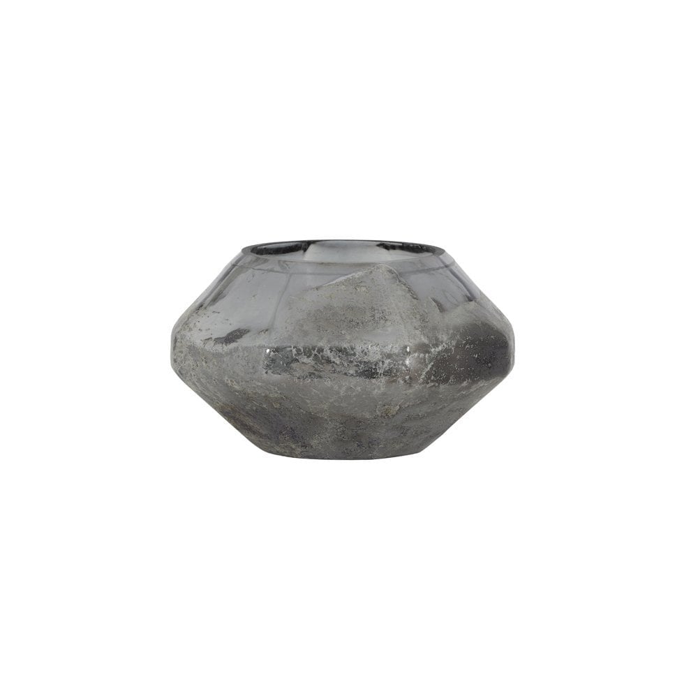 Tealight 17x10cm - Tenzo Glass Grey Luster