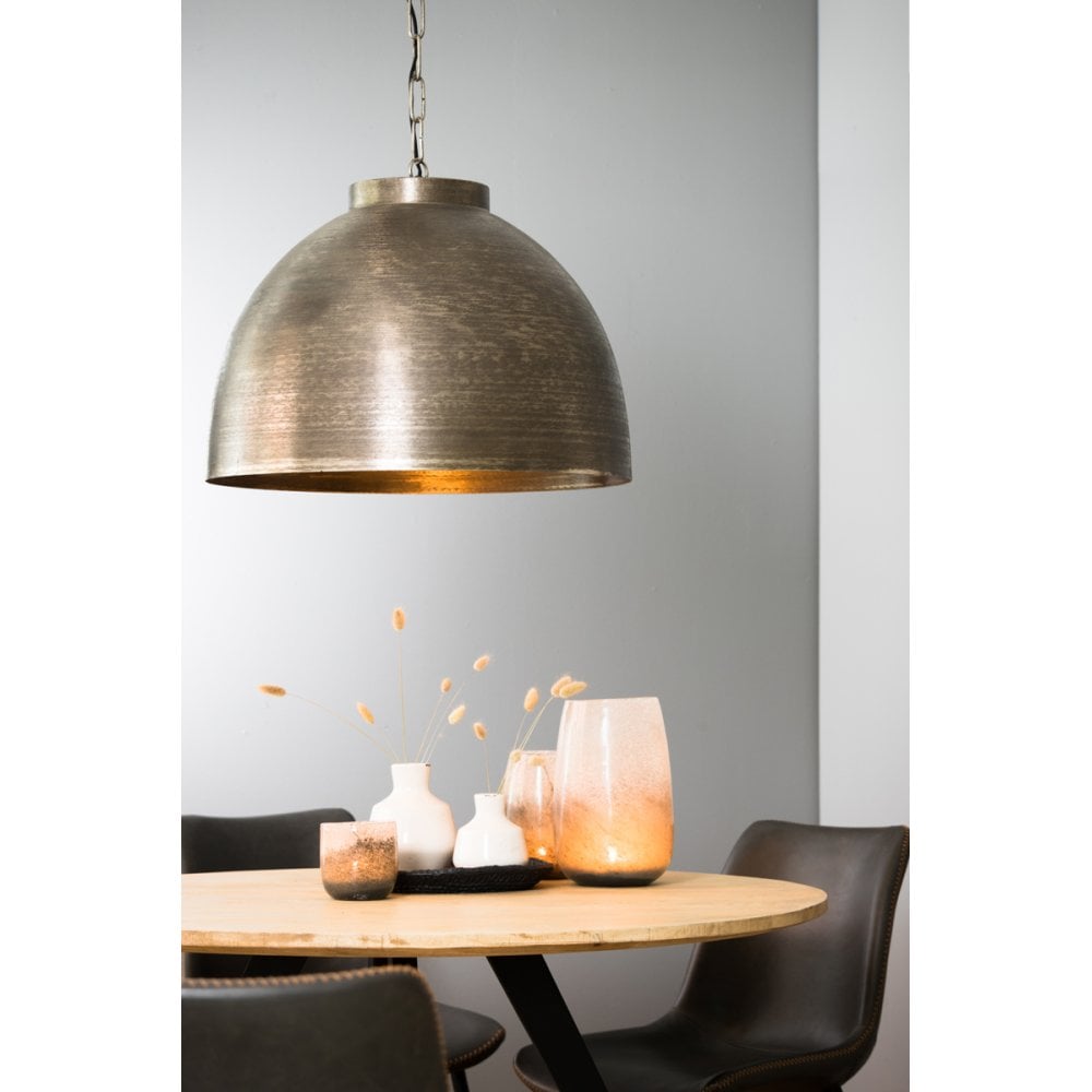 Hanging Pendant Lamp D60x42cm Kylie Dark Raw Nickel