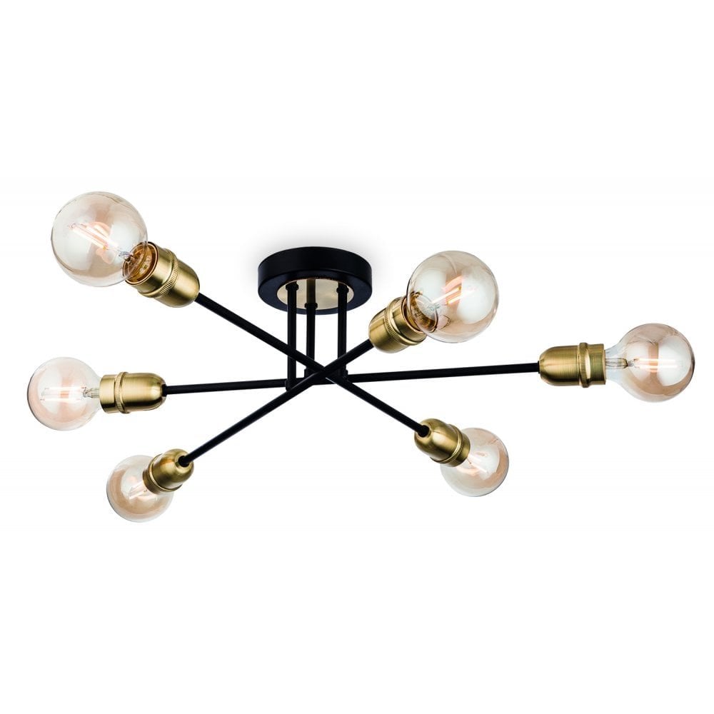 Artek Flush Fitting, Black with Brushed Brass