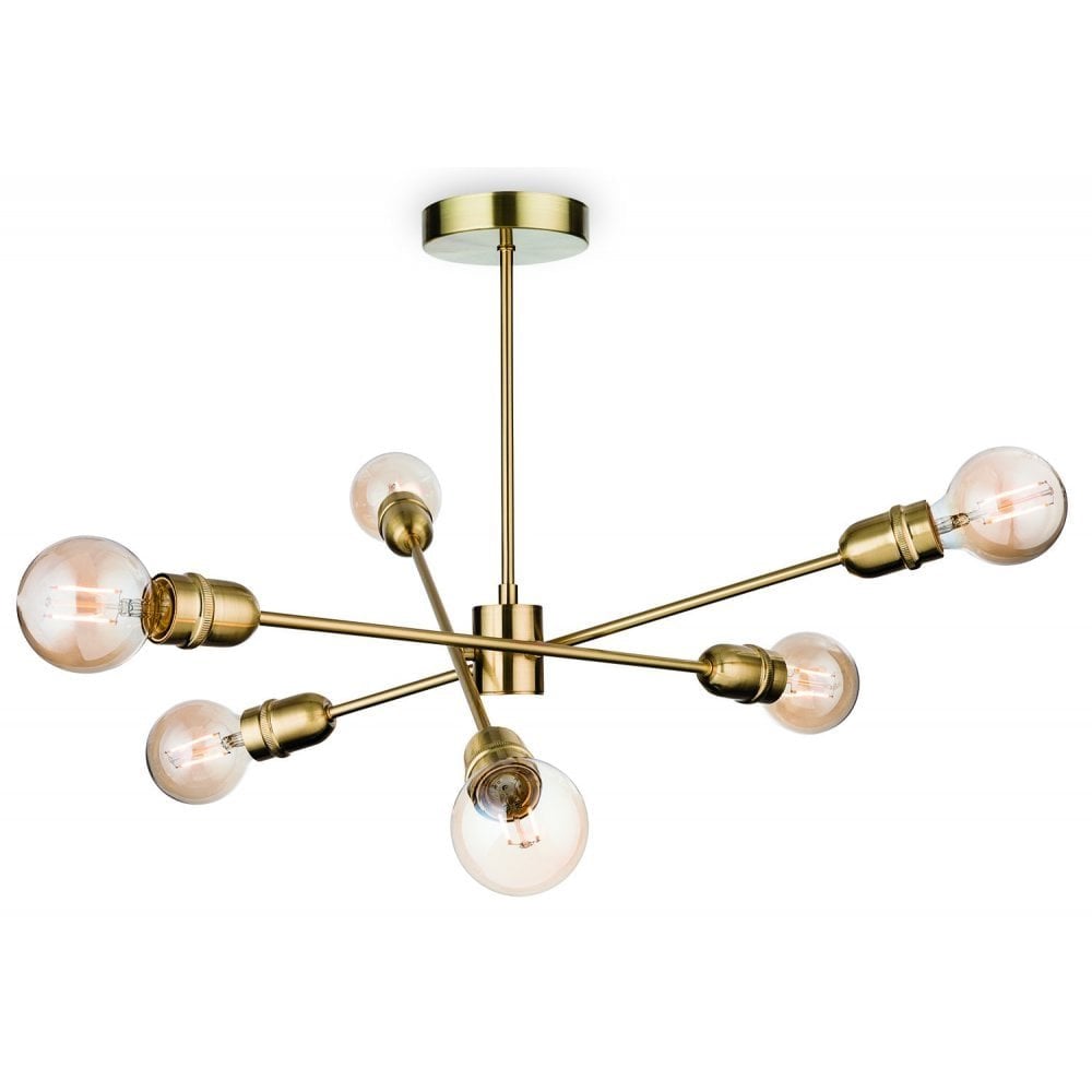 Artek Semi Flush Fitting, Brushed Brass