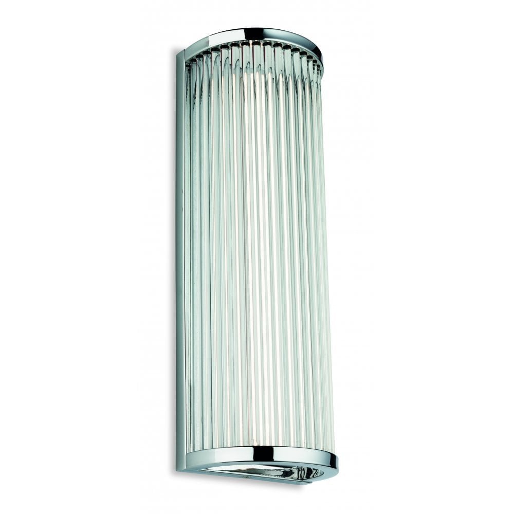 Augment LED Wall Light, Chrome with Clear Glass Rods