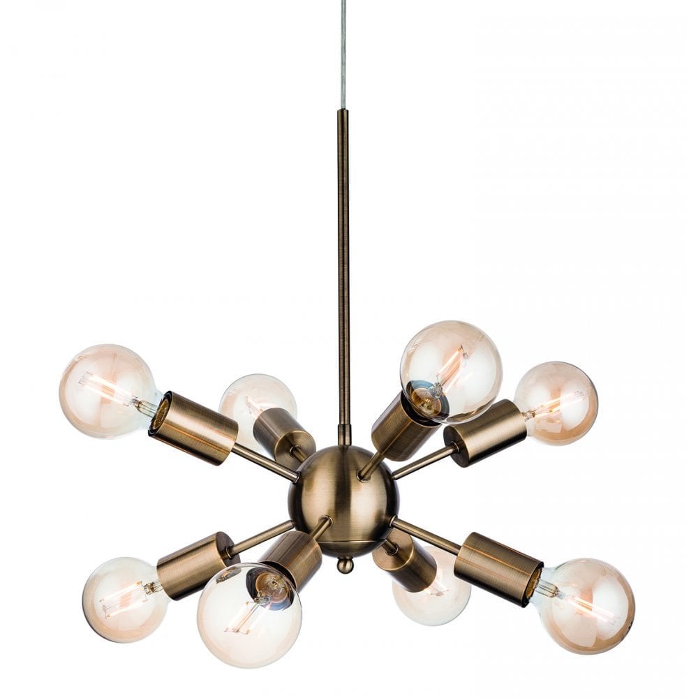 Artek 8 Light Fitting, Antique Brass