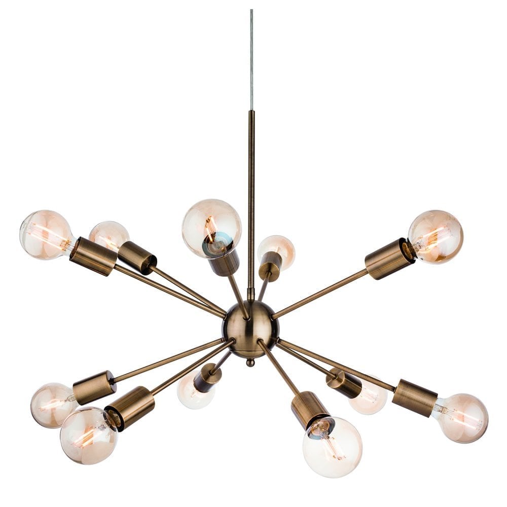 Artek 12 Light Fitting, Antique Brass