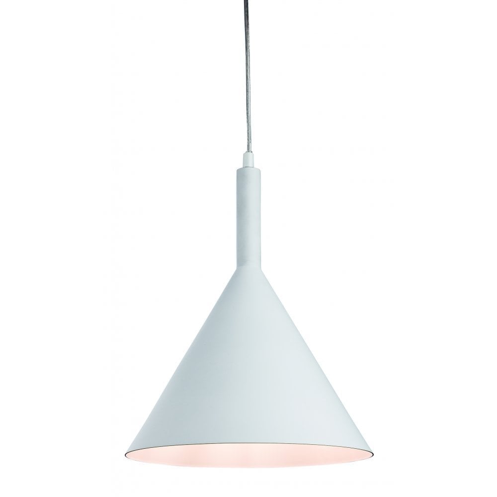 Bistro Pendant, White with White Inside