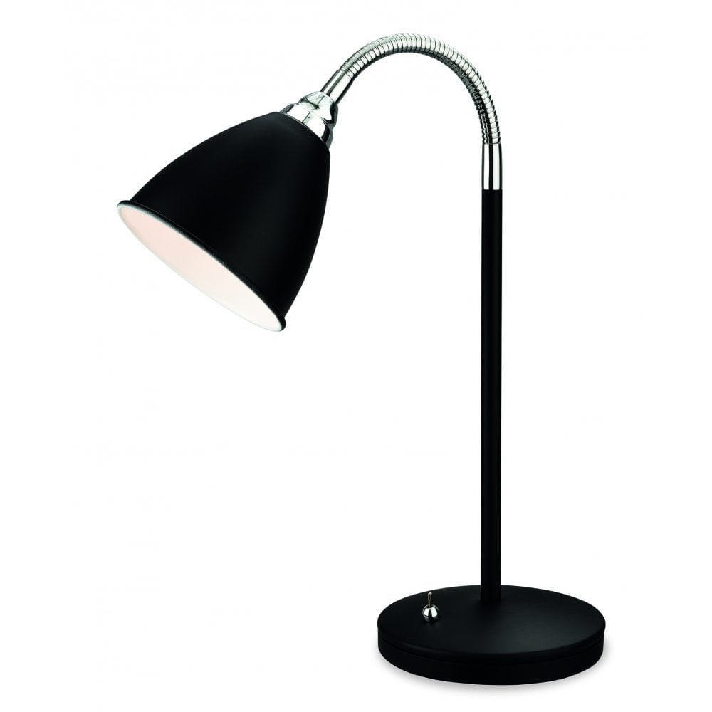 Simpler Table Lamp, Black with Chrome