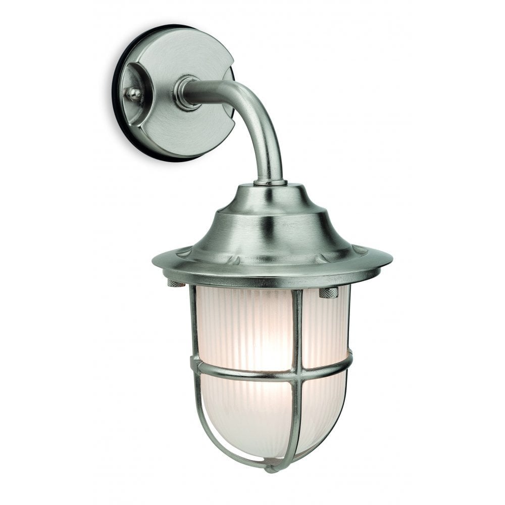 Epoch Nautic Wall Light, Nickel with Frosted Glass