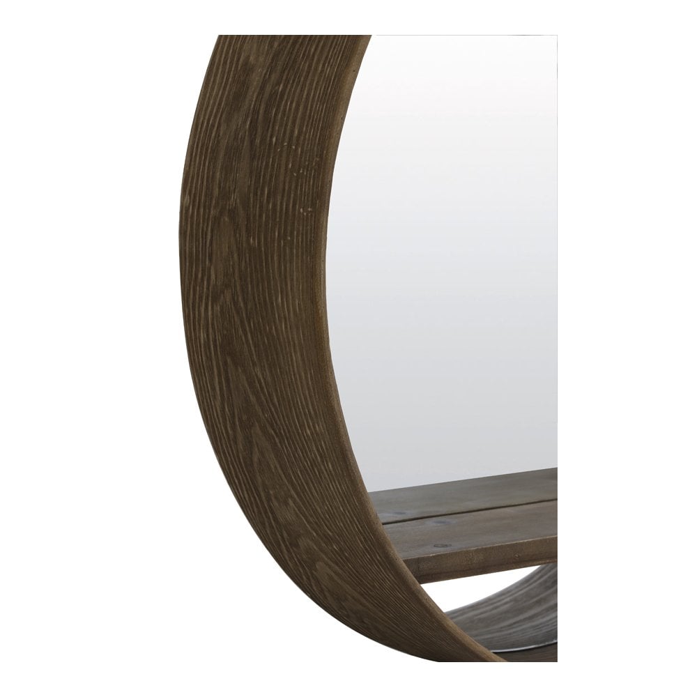 Mirror 56x11cm Viria Wood Dark Brown