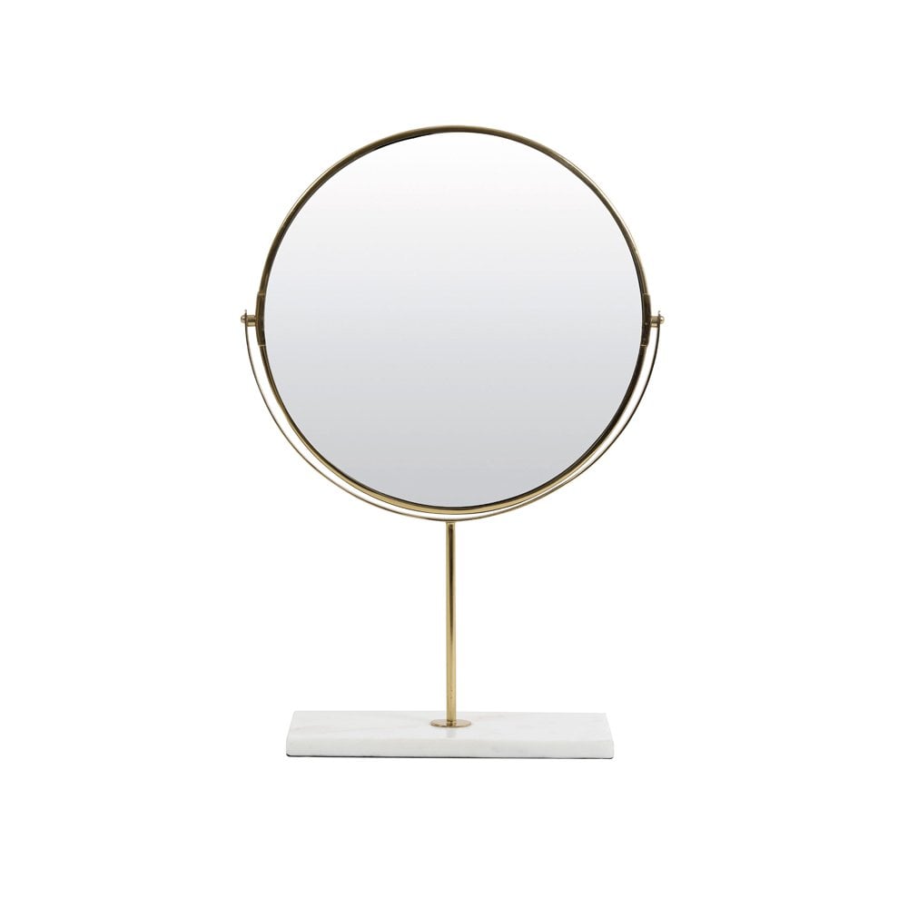 Mirror On Base 33x12.5x48cm Riesco Marble WhitexGold