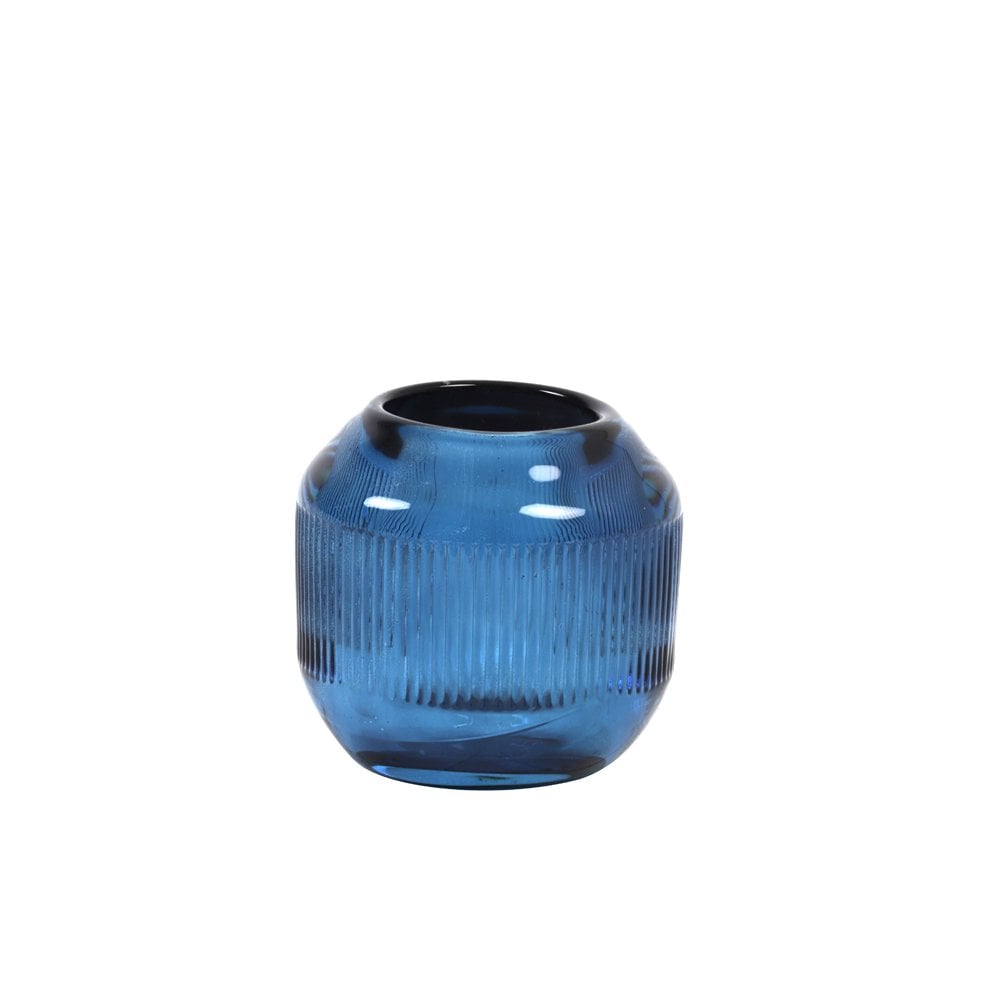 Tealight 9x9cm Pepper Glass Dark Blue