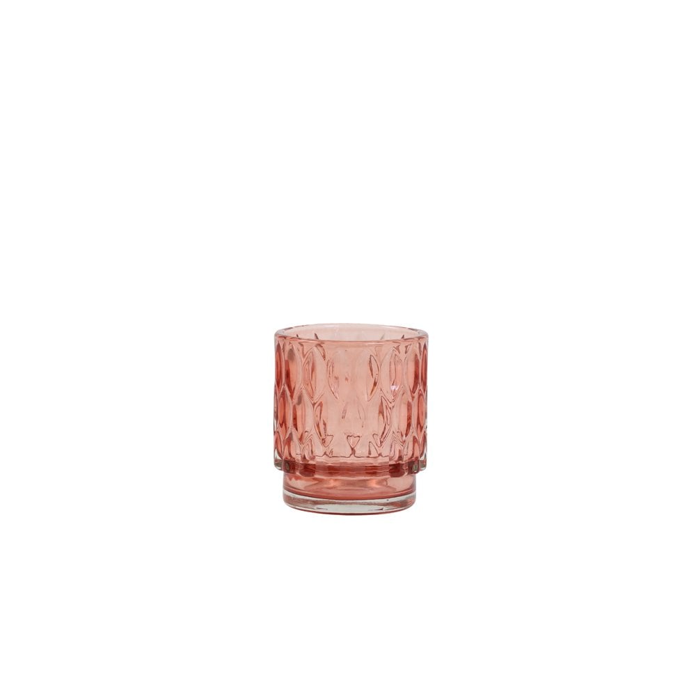 Tealight 7x8cm Grace Glass Coral