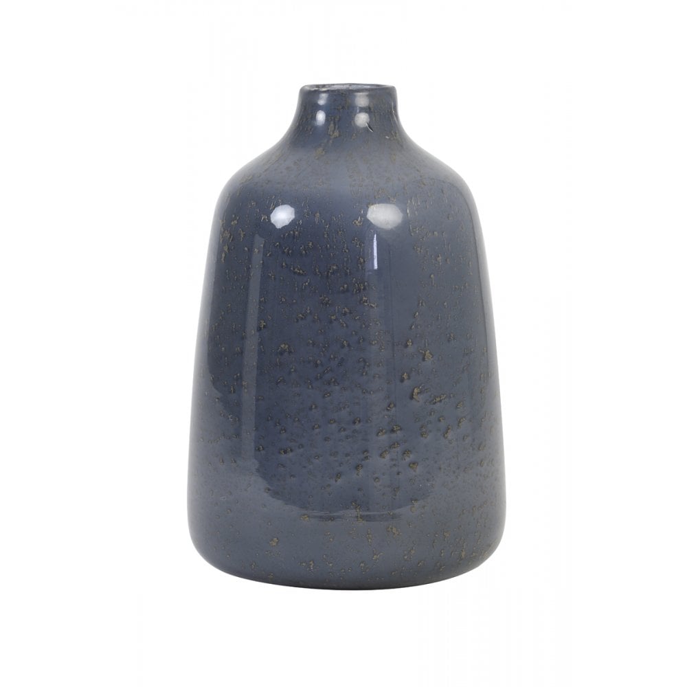 Vase 20x30cm Deoni Glass Stone Finish Grey