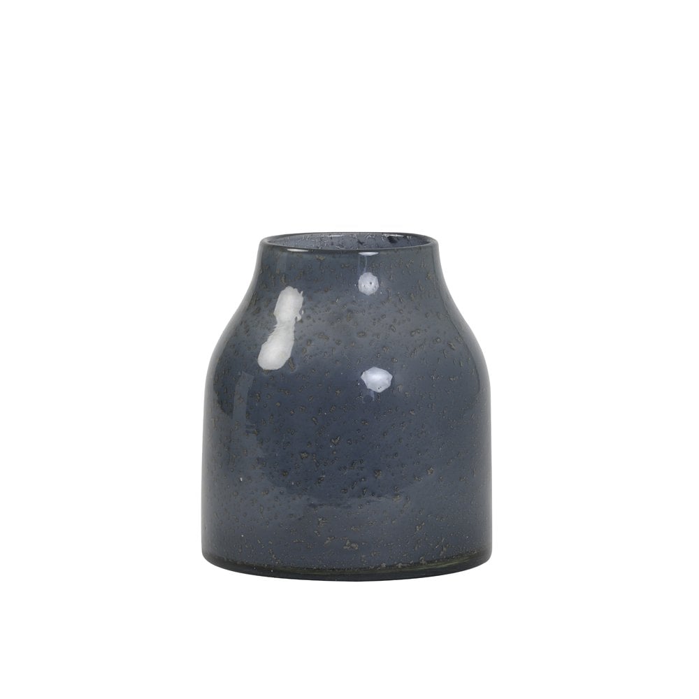 Vase 18x21cm Sonala Glass Stone Finish Grey