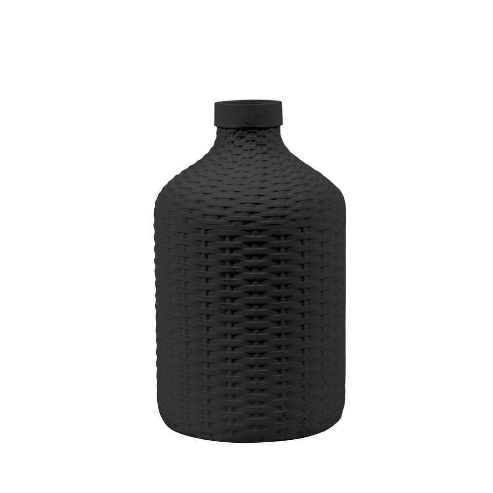 Vase Deco 21x35cm Wick Ceramics Matt Black