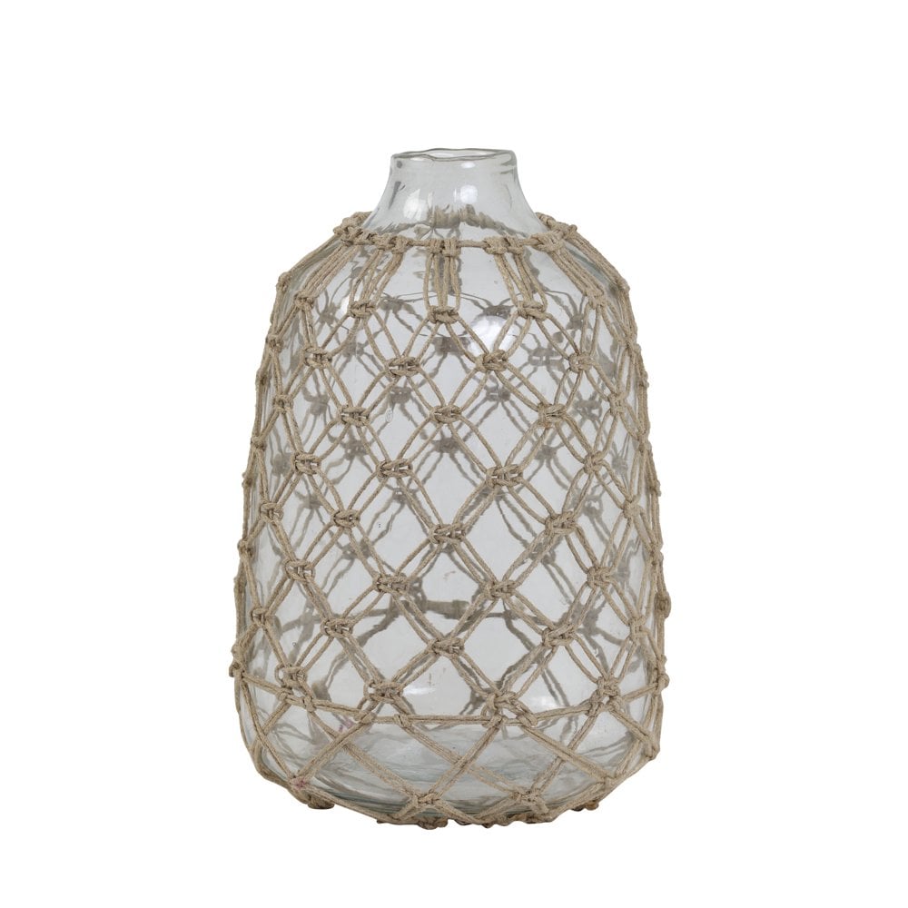 Vase 21x31cm Narona Glass Clear and Jute