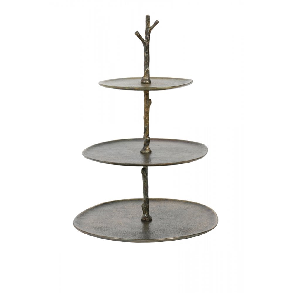 Etagere 3 Layer 35x31x45cm Tresa Antique Brass