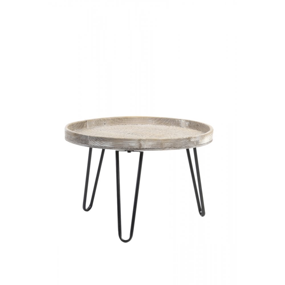 Side Table 60x35cm Kenzie Wood Light Brown