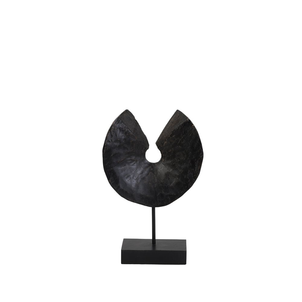Ornament On Base 23.5x8x34cm Odion Wood Black