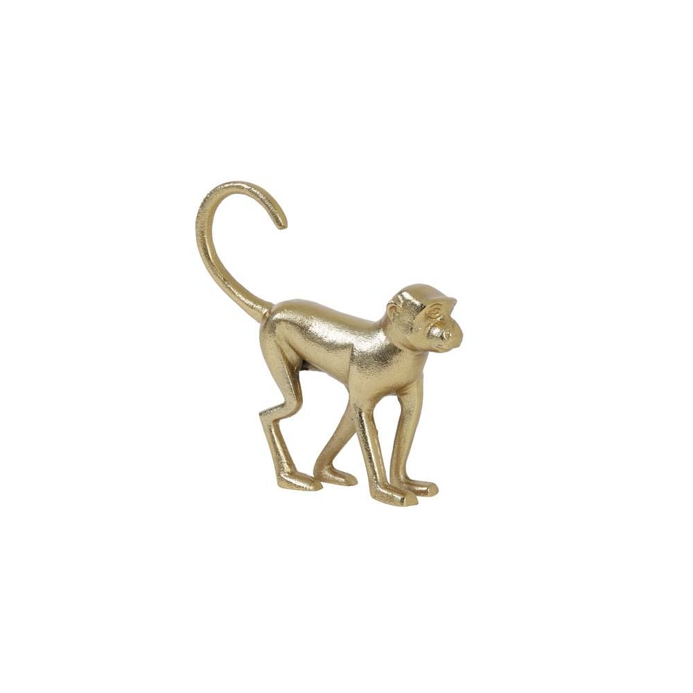 Ornament 17x4.5x17cm Monkey Gold