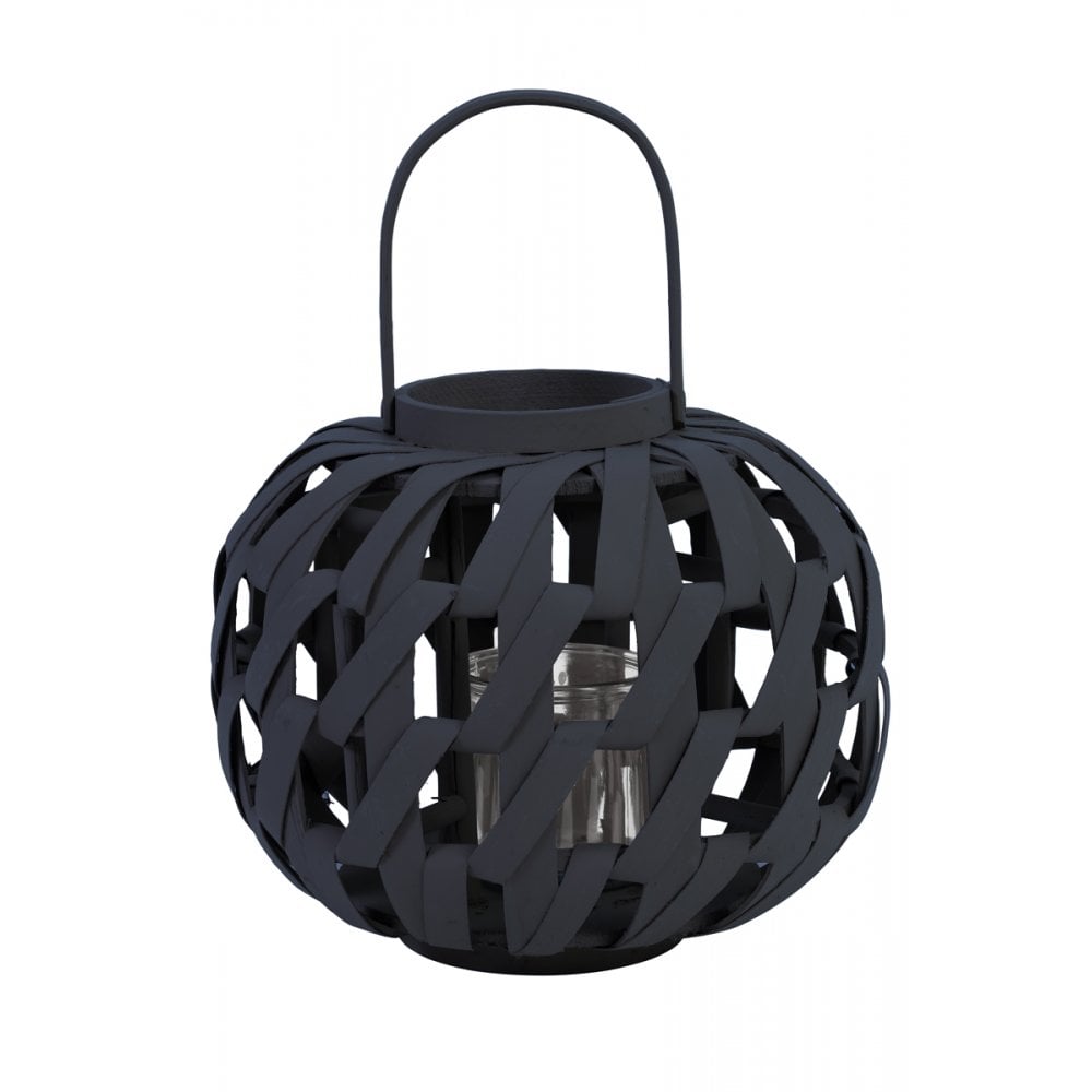 Lantern 32x26cm Vicky Bamboo Night Blue