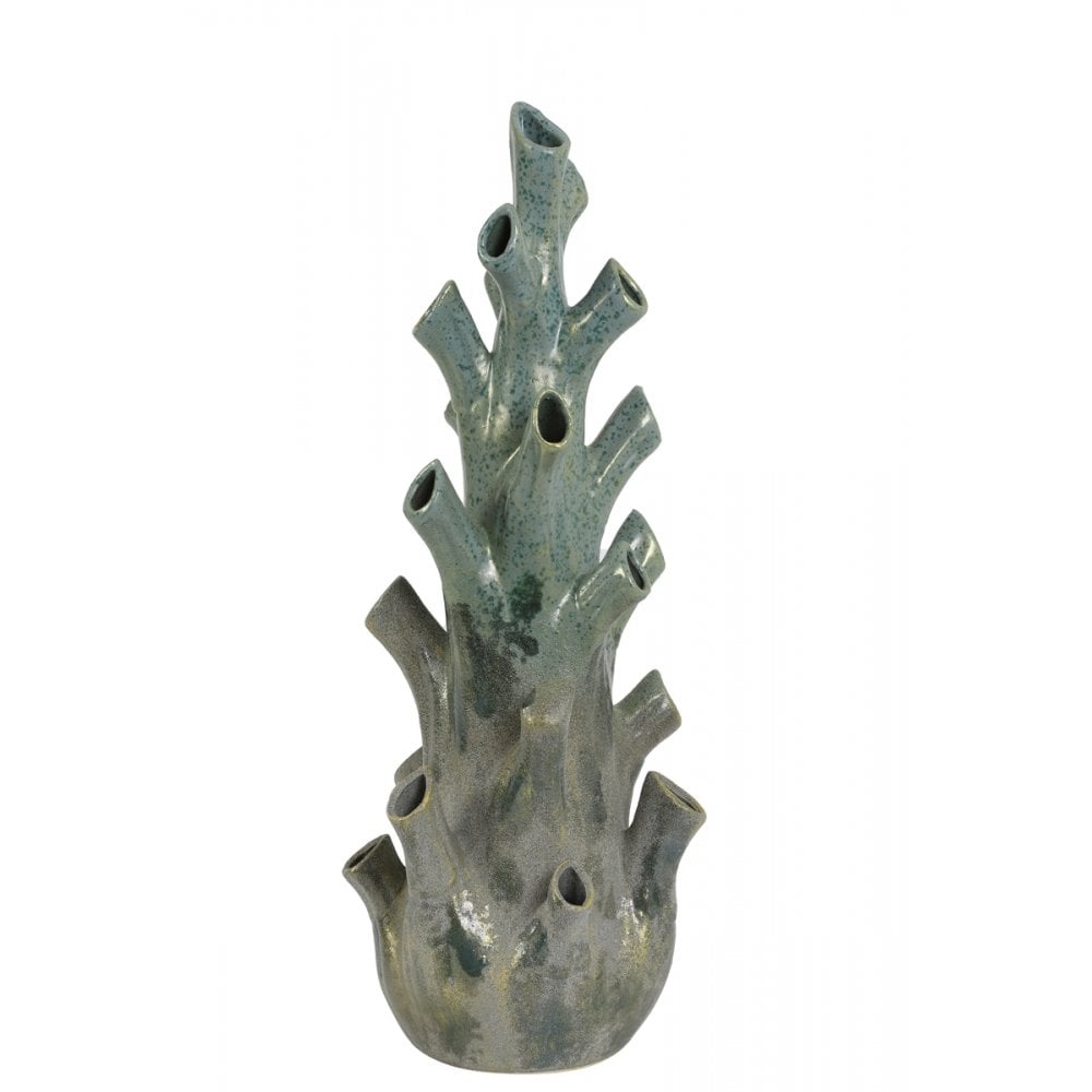 Vase Deco 20.5x55cm Korali Ceramics Green