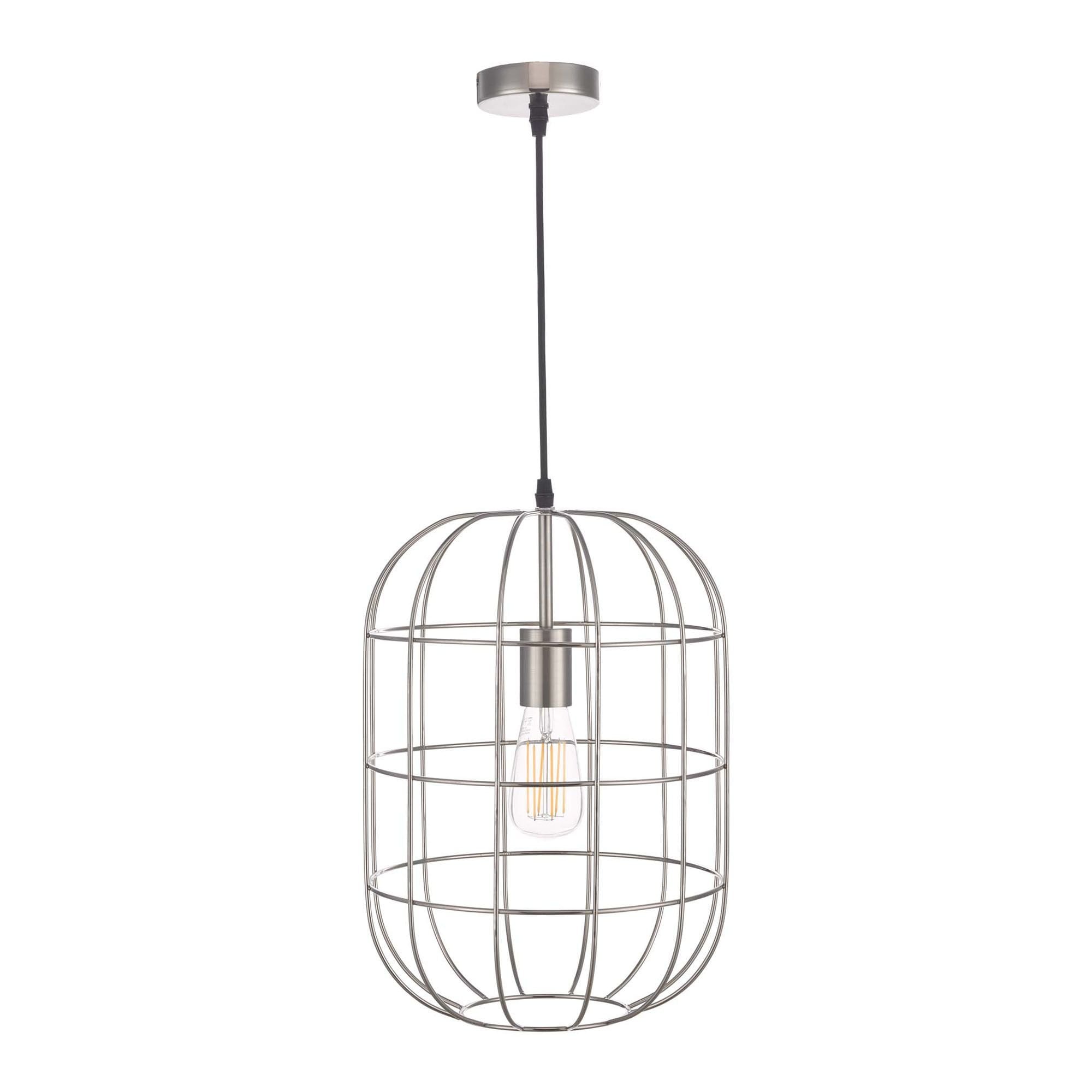 Eudora 1 Light Pendant Satin Nickel