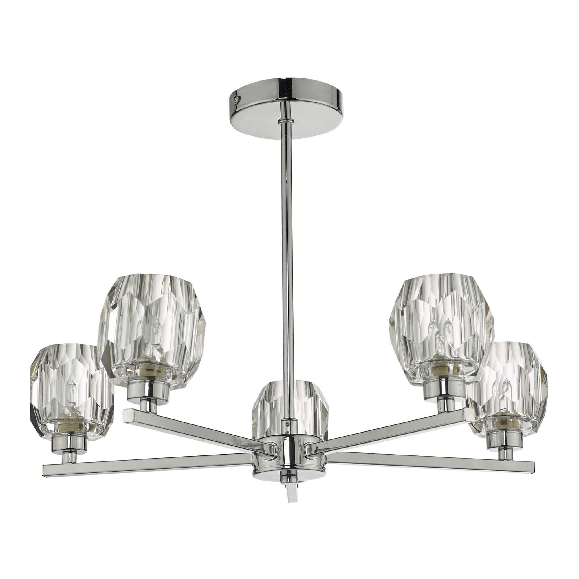 Idina 5 Light Semi Flush Polished Chrome