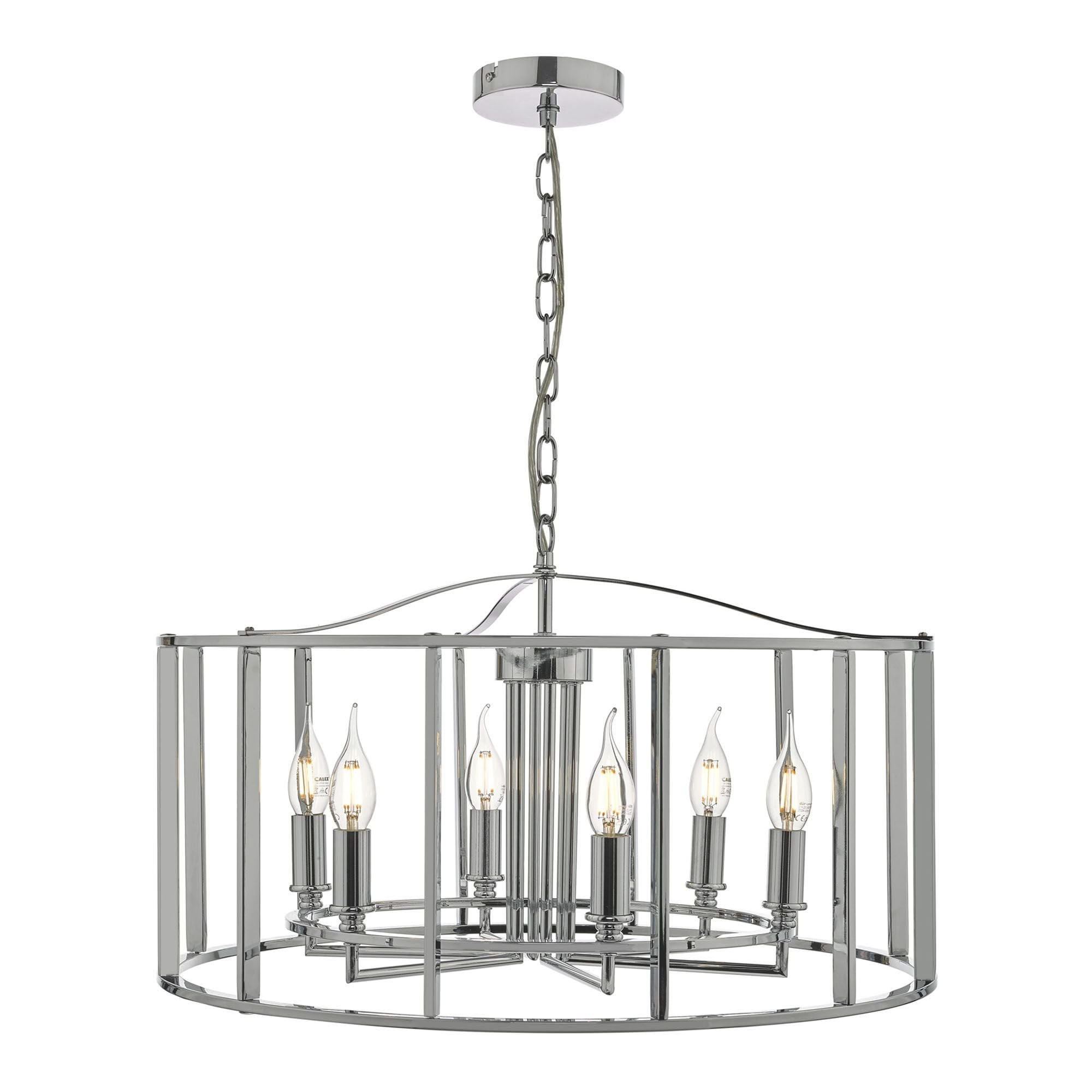 Myka 6 Light Pendant Polished Chrome