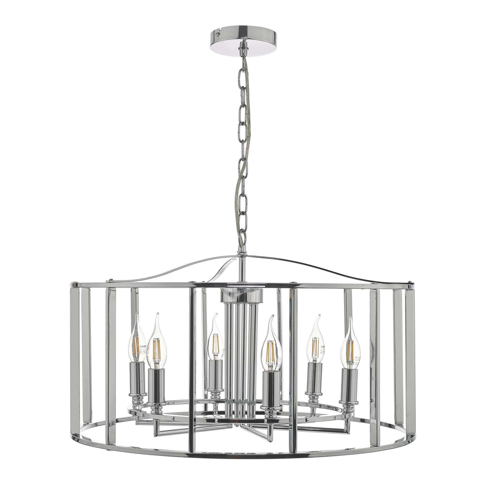 Myka 6 Light Pendant Polished Chrome