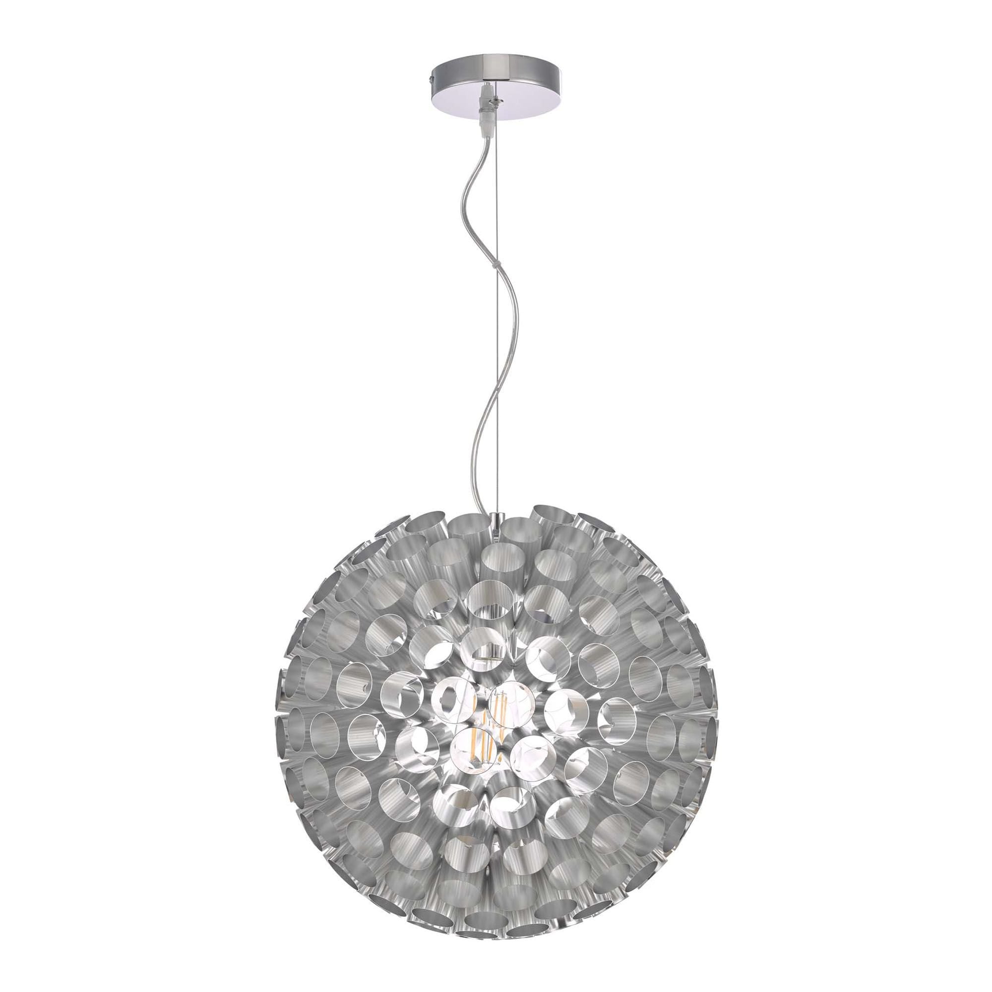 Serafina 1 Light Pendant Brushed Chrome Small