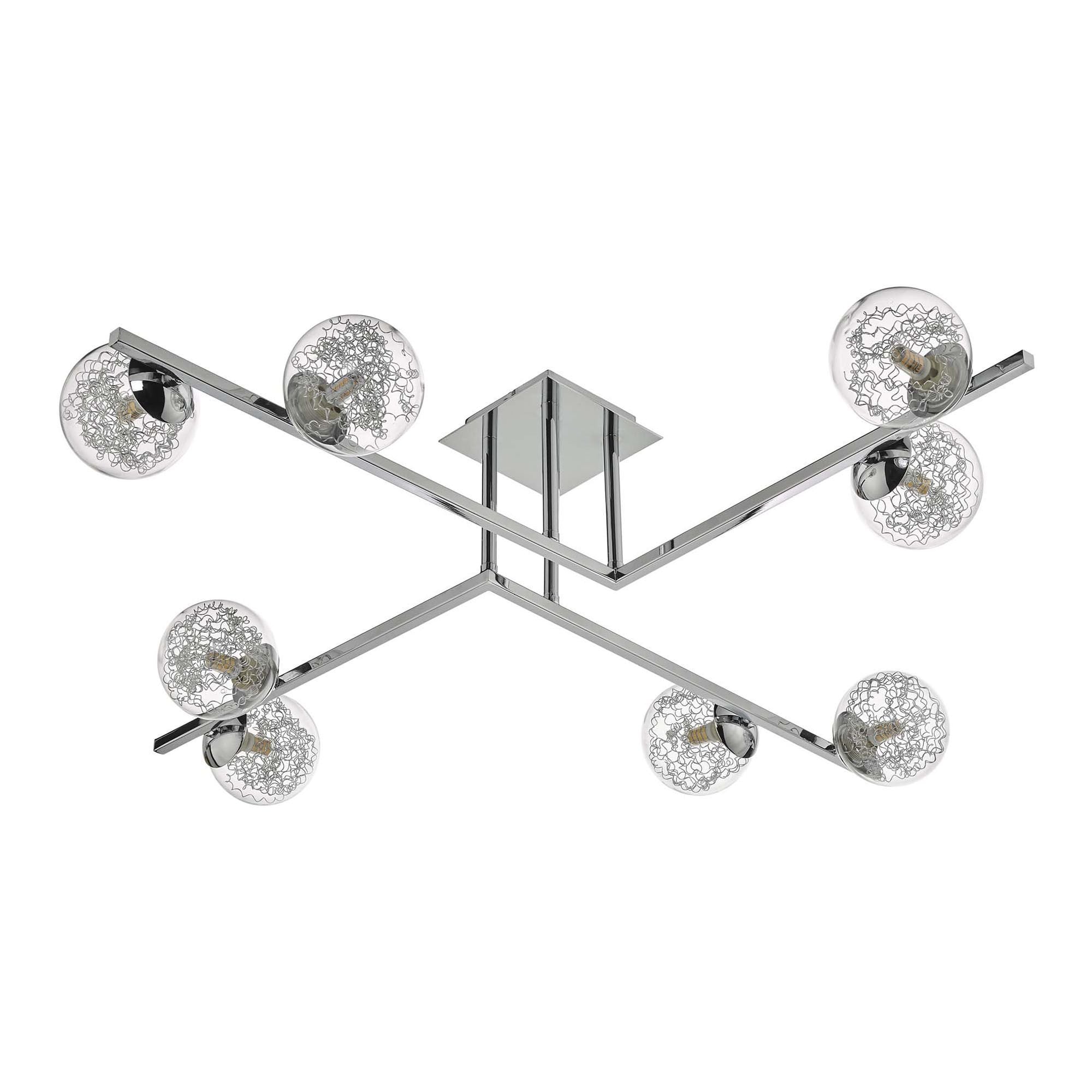 Taghrid 8 Light Semi Flush Polished Chrome