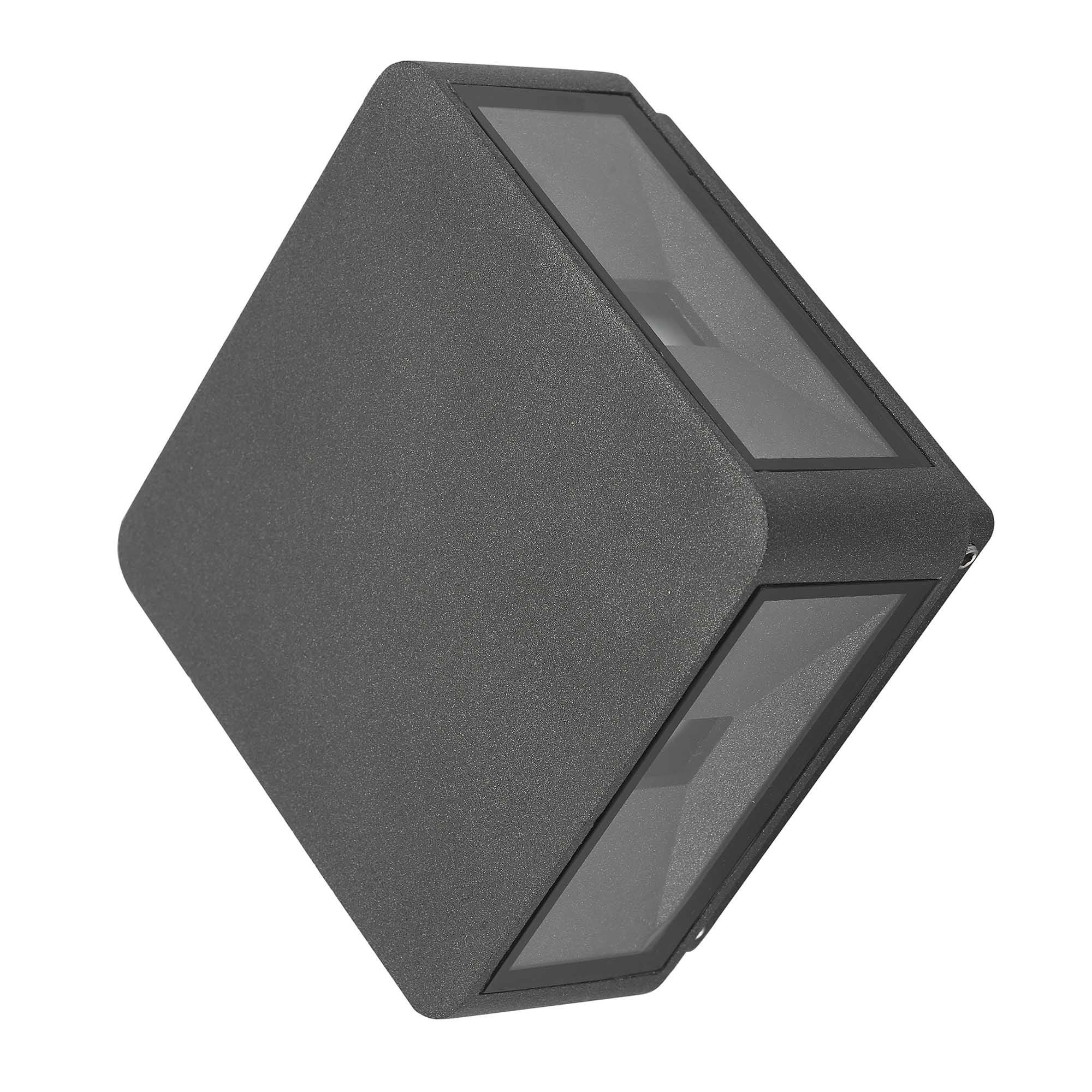 Weiss 4 Light Wall Light Square Anthracite IP65 LED