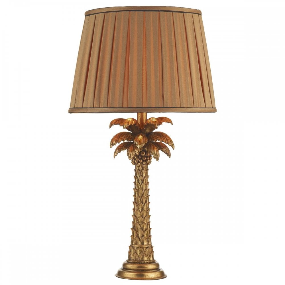 Palm Table Lamp Gold Base Only