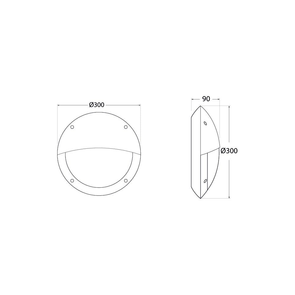 Lucia-EL E27 Round Eyelid Bulkhead Bk