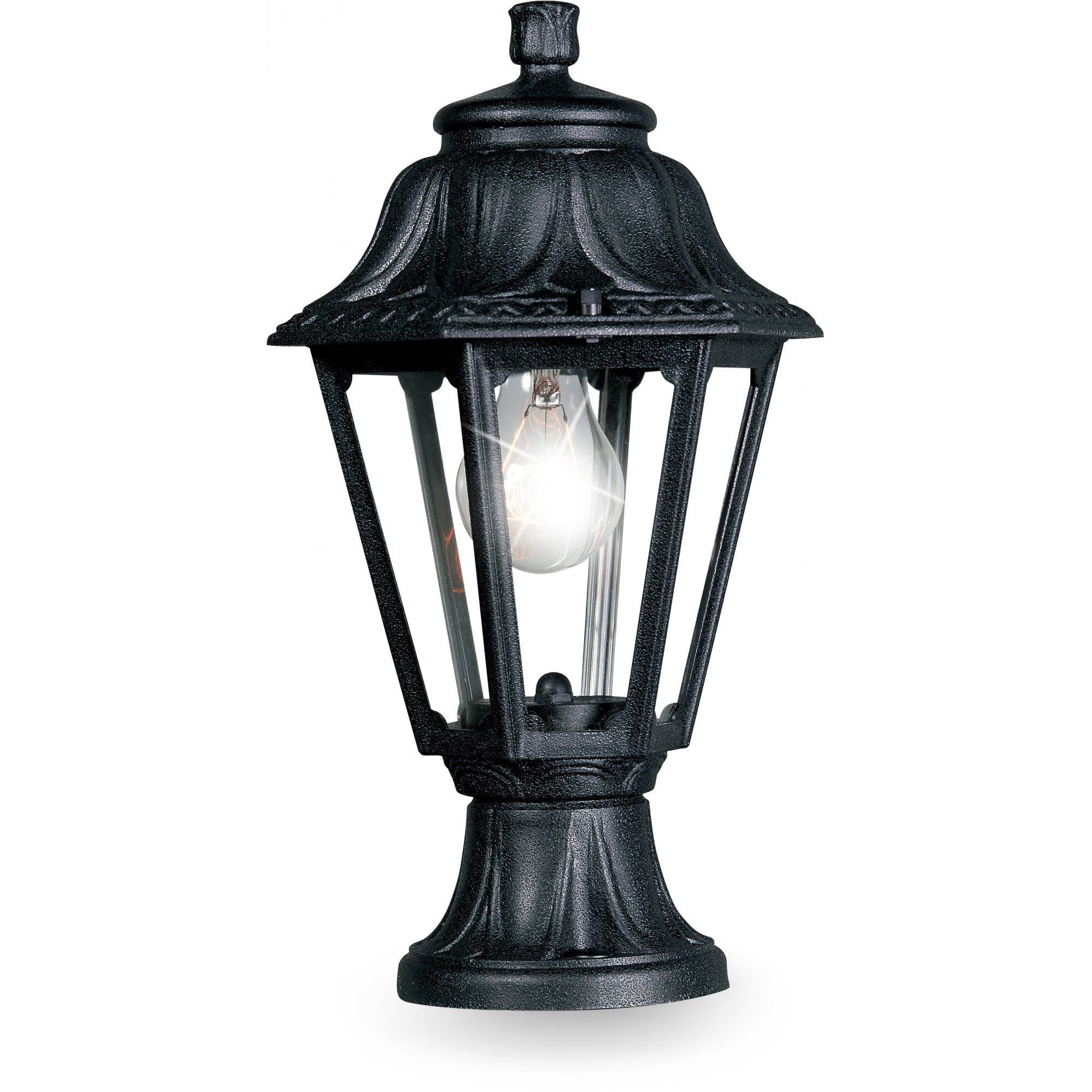 Anna Mikrolot E27 Pedestal Lantern Bk